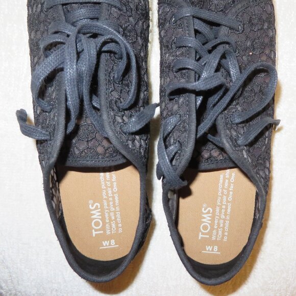 Toms Alpargata Rope Lace Ups, Ladies 8 New - Picture 4 of 5